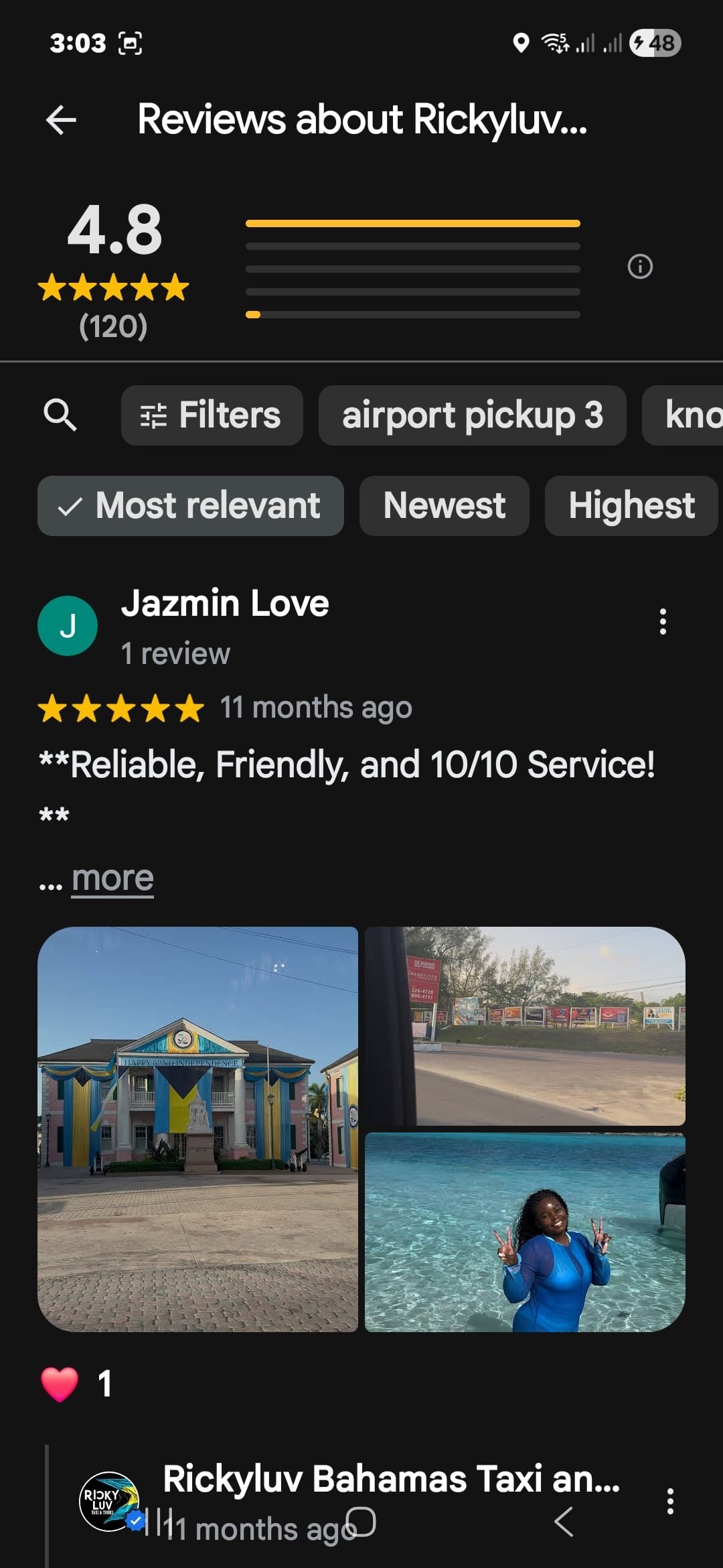 Rickyluv Google Business Profile