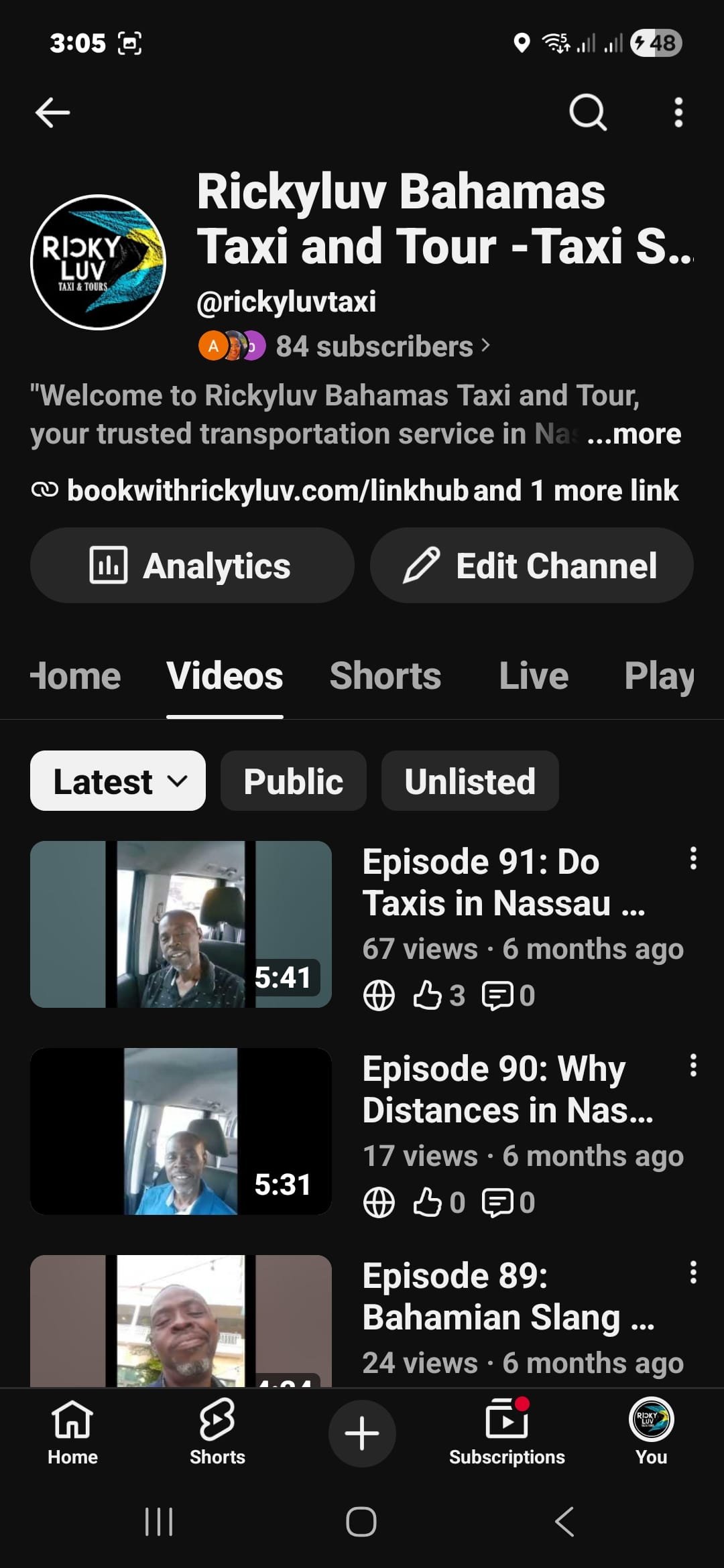 Rickyluv YouTube channel