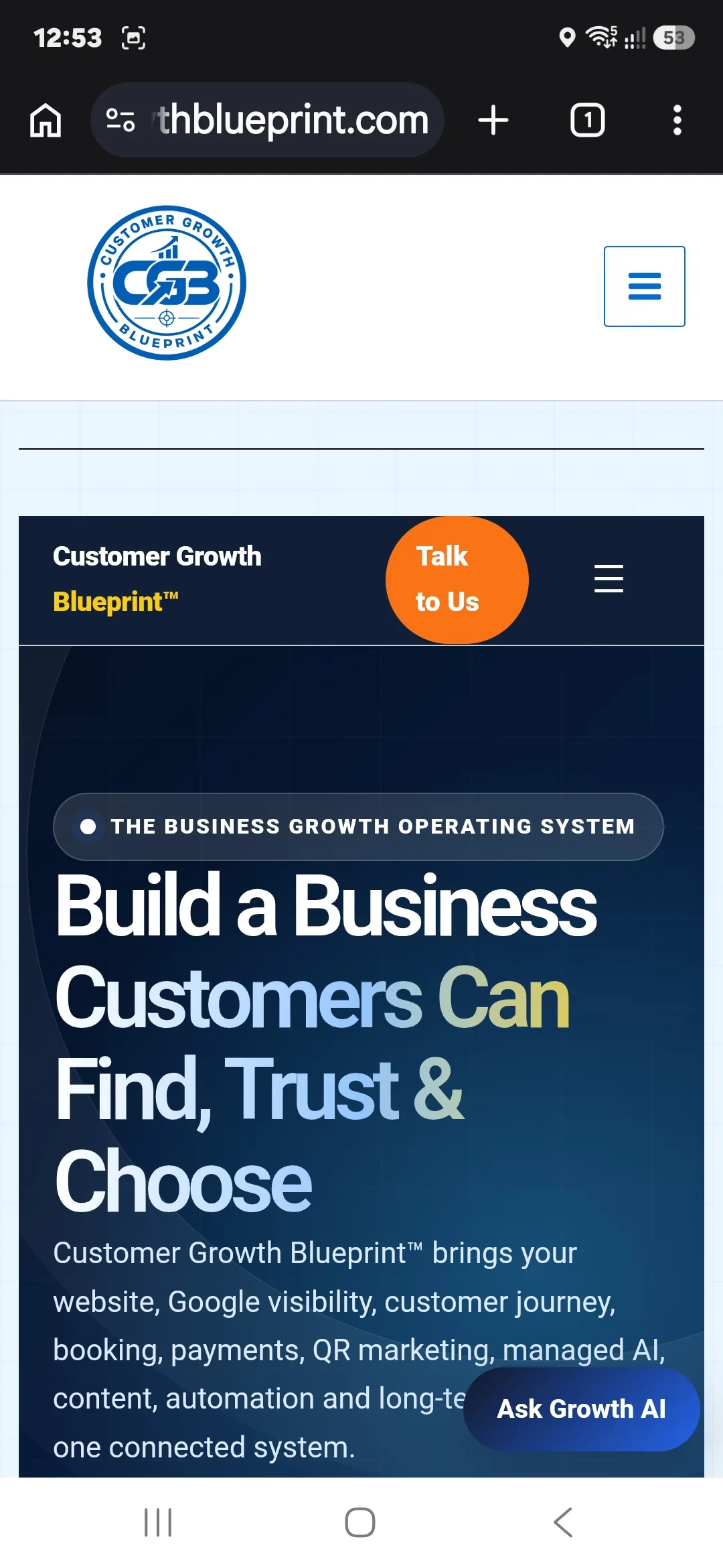 Customer Growth Blueprint Managed AI Growth Platform screenshot 5